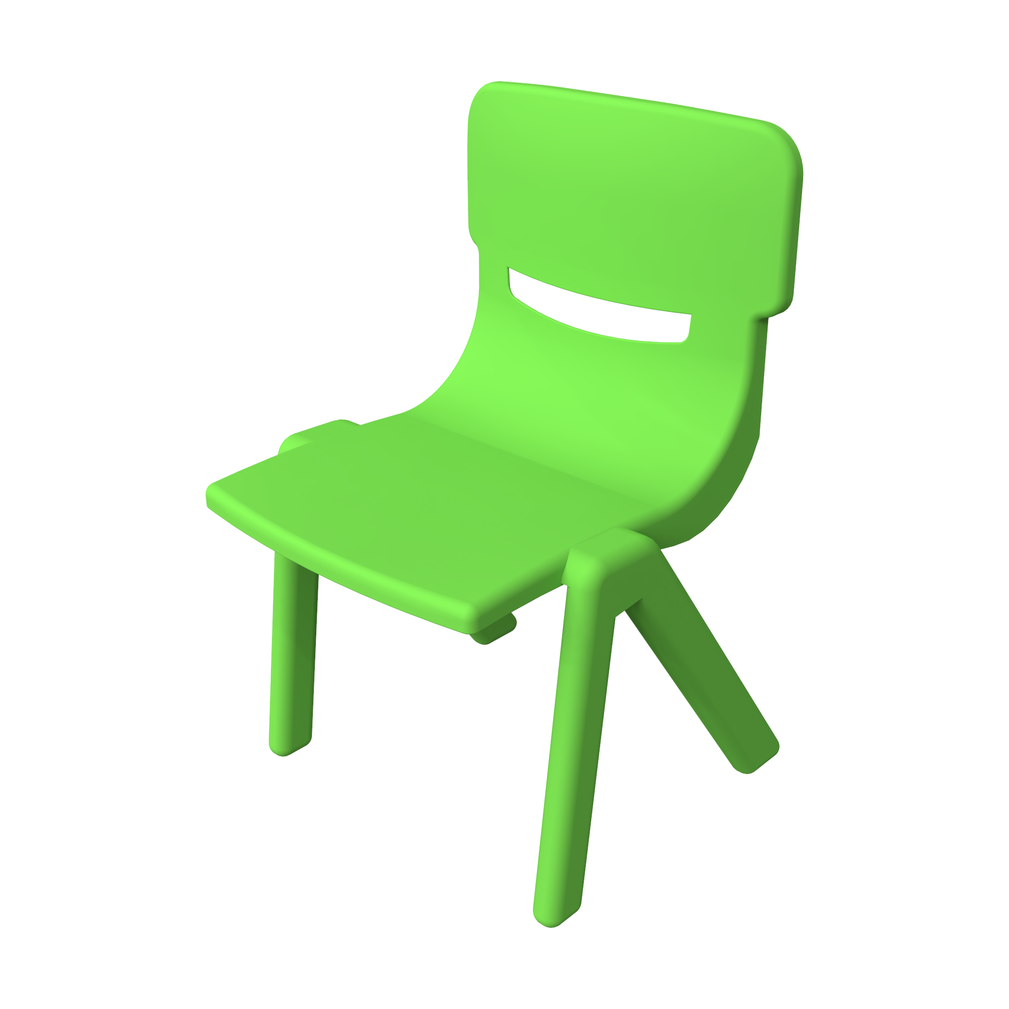 Esta imagen muestra un mobiliario infantil Fun chair Green